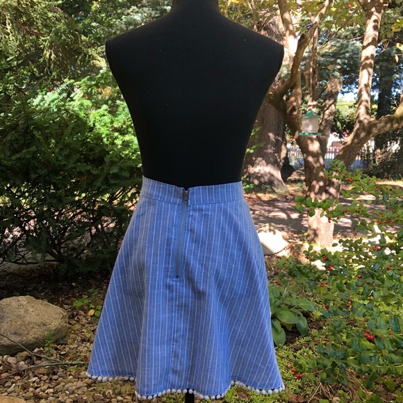 Striped Baby Blue L’Atiste Fringe Skirt - Picture 7 of 14